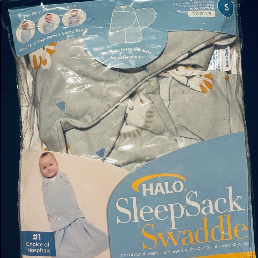 Halo Gray Sleep Sack Pajamas Cozy Swaddle - Small